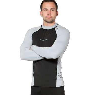 Lavacore Men's Lavaskin Long Sleeve Rash Guard (Black/Grey, 4X-Large)