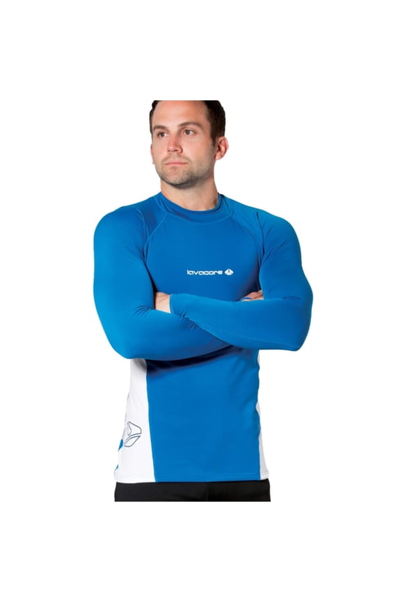 Lavacore Men's Lavaskin Long Sleeve Rash Guard (Blue, 2X-Large)