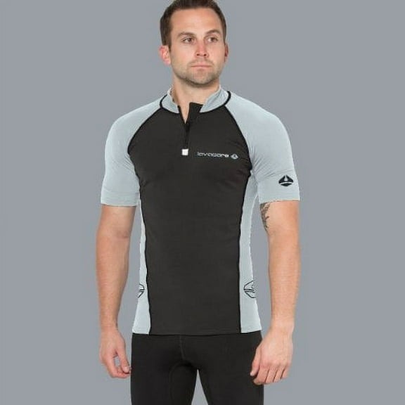 Lavacore Men's Lavaskin Short Sleeve Rash Guard (Black, X-Large)