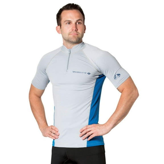 Lavacore Men's Lavaskin Short Sleeve Rash Guard (Blue, 2X-Large)