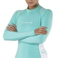 thumbnail image 1 of Lavacore Women's Lavaskin Long Sleeve Rash Guard (Green/White, 6), 1 of 2