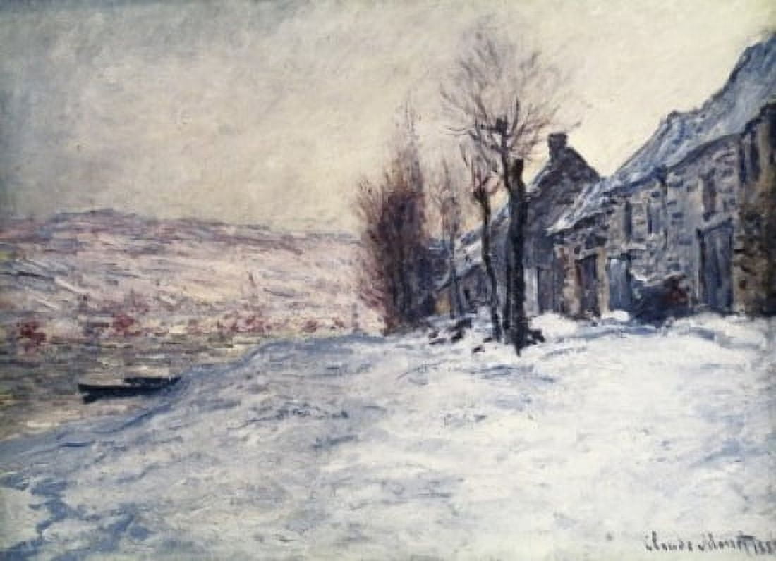 Lavacourt Under Snow ca 1878-81 Claude Monet (1840-1926 French) Oil on canvas National Gallery London England Canvas Art -  (24 x 36)