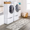 thumbnail image 1 of Lavadora White 2'7" x 7'3" Modern Machine Washable Runner Area Rug, 1 of 6
