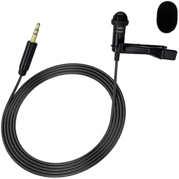 Lavalier Lapel Microphone Compatible with DJI Wireless Mic 2 & Rode Wireless GO 2 II Wireless Pro Transmitters, Lav Clip-on Mic Omnidirectional Condenser for Vlog Interview Streaming Gaming
