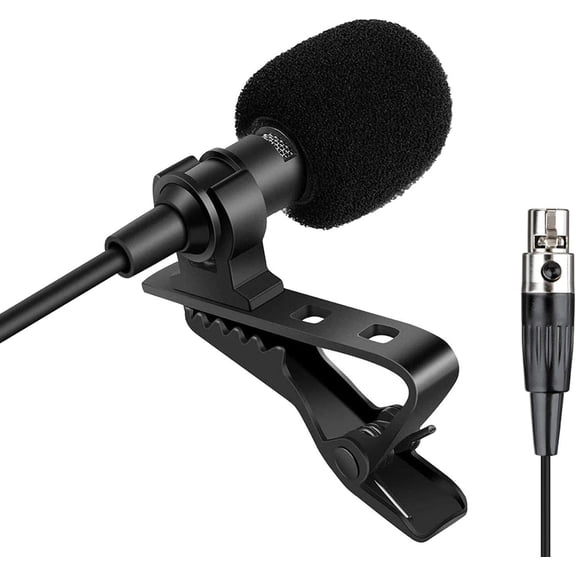 Lavalier Microphone Lapel Microphone Compatible with Samson Transmitter - Unidirectional Condenser Mic - Mini XLR TA3F Plug