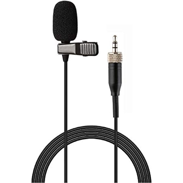 Lavalier Microphone Lapel Microphone Compatible with Sennheiser Wireless Transmitter - Unidirectional Condenser Mic – 3.5mm Screw Lock Plug