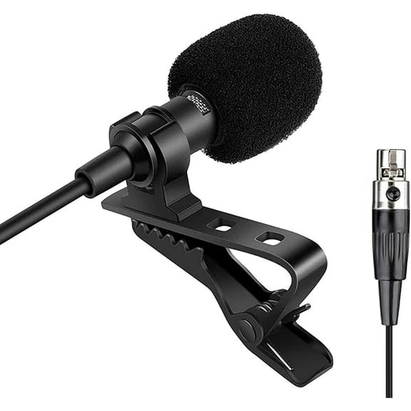 Lavalier Microphone Lapel Microphone Compatible with Shure Wireless Transmitter - Unidirectional Condenser Mic - Mini XLR TA4F Plug