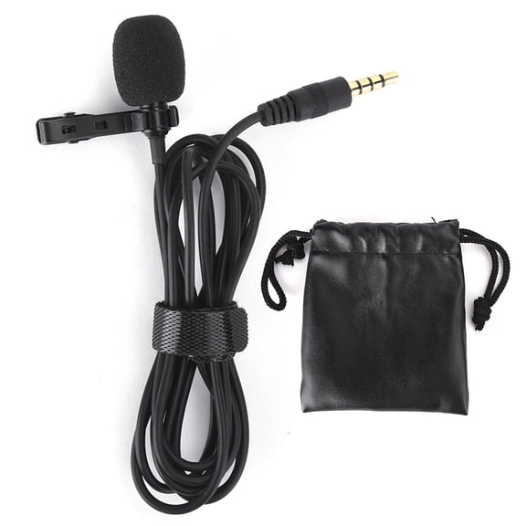 Lavalier Microphone Mini Wired Capacitive Mic Collar Clip Microphone for Video RecordingSingle Microphone