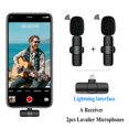 thumbnail image 1 of Lavalier Microphone with 2 Microphones for YouTube Facebook Recording Live Radio Noise Reduction Lightning Interface, 1 of 7