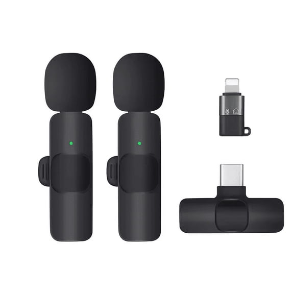 Lavalier Mini Mikrofon 2Stk Kabellos iPhone&Android Fr YouTube TikTok Vlog