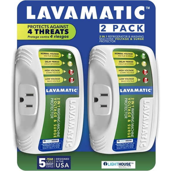 Lavamatic WS-10521 Electronic Surge Protector for Washing Machine - Front Top Load Washers ((2) Pieces)