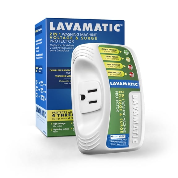 Lavamatic WS-10521 Electronic Voltage & Surge Protector for Front and Top Load Washers - Protect Your Washing Machine Against High and Low Voltage, Brownouts and Spikes ((1) Piece) Y101