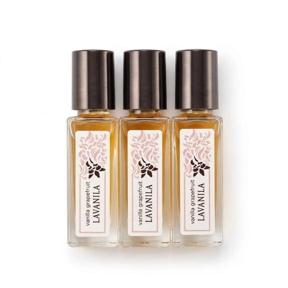 Lavanila The Healthy Fragrance Vanilla Grapefruit Mini Rollerball Perfume Set, 3 x 0.17 oz
