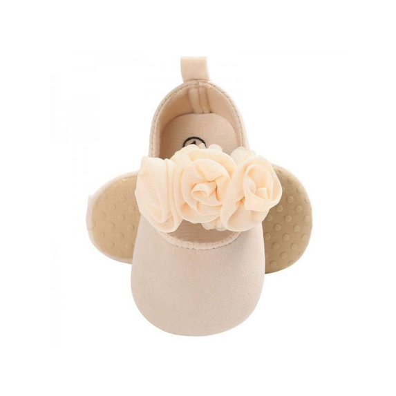 Lavaport 6 Colors Baby Girls Lace Flowers Princess Shoes No-Slip First Walkers Shoes