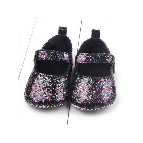 Lavaport Baby Girl Sequins Glitter Sneakers Soft Sole Crib Shoes First Walker 0-12M