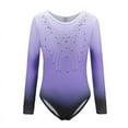thumbnail image 1 of Lavaport Gymnastics Leotards Long Sleeve Sparkle Dancing Activewear for Little Girls, 1 of 5