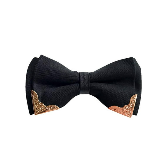 Lavaport Hot Metal Head Bow Ties For Groom Men Women Butterfly Solid Bow Tie Classic Cravat