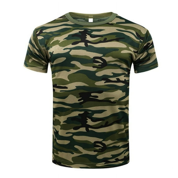 Lavaport Mens Vintage Camo T-Shirt Short Sleeve Camouflage Blouse Shirts