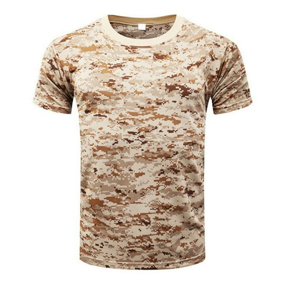 Lavaport Mens Vintage Camo T-Shirt Short Sleeve Camouflage Blouse Shirts