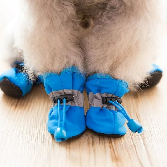 Lavaport Pet Dog Shoes Winter Warm Soft Cashmere Anti-skid Rain Shoes