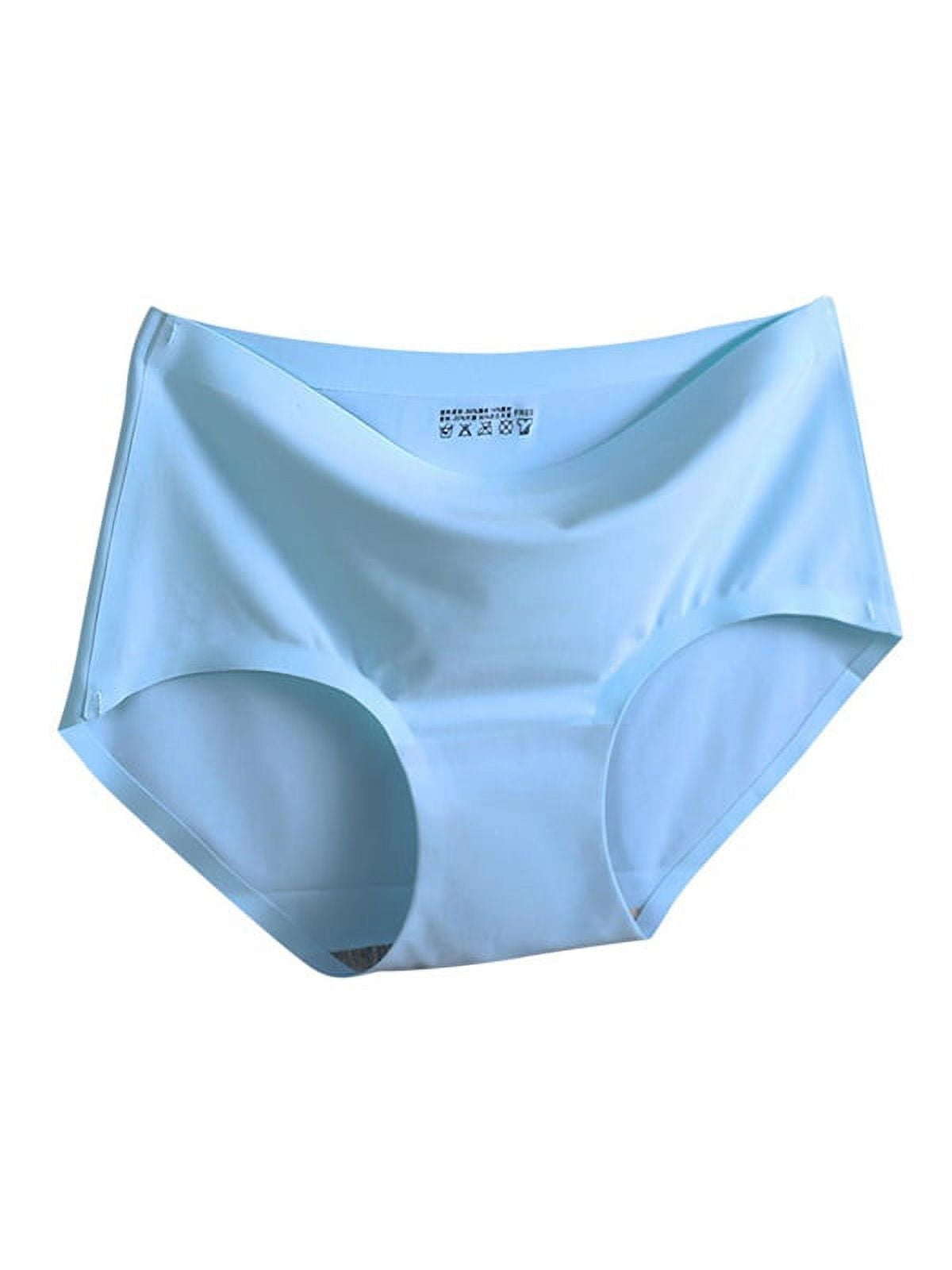 3 Non-trace Female Underwear Ladies Underwear Ice Silk Women Briefs Pants  (Black/Blue/Pink) US Size - ASNL Magasin