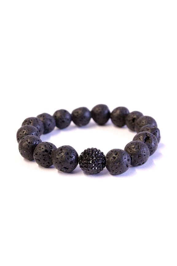 Lavastone & Crystal Bracelet 12mm beads