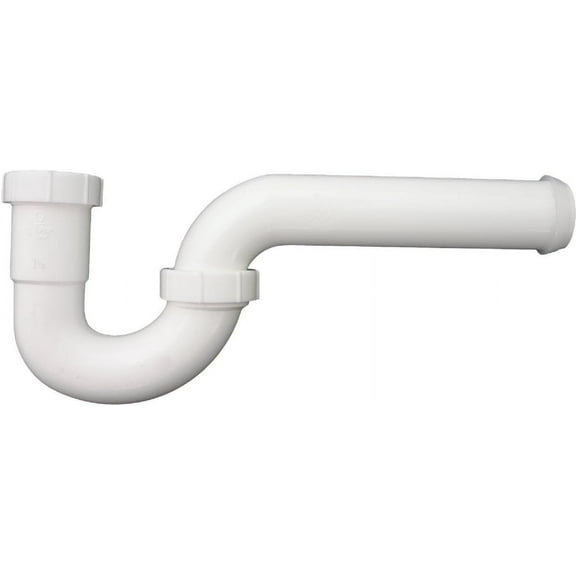 Larsen P-Trap Kitchen Drain Part, White PVC - 1-1/2 In.