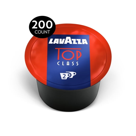 Lavazza Blue Top Class Double Shot Espresso Capsules, Arabica and Robusta Blend, Compatible with Lavazza Classy Machines (200 Capsules)