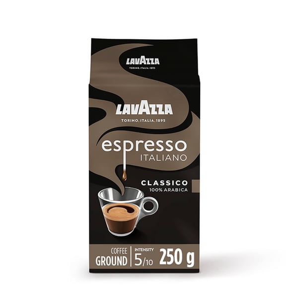 Lavazza Caffe Espresso Ground Coffee 250G, Imported from Britain