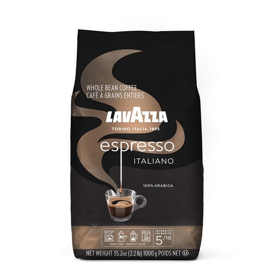 Lavazza Caffe Espresso Whole Bean Coffee Blend, Medium Roast, 2.2 Pound Bag
