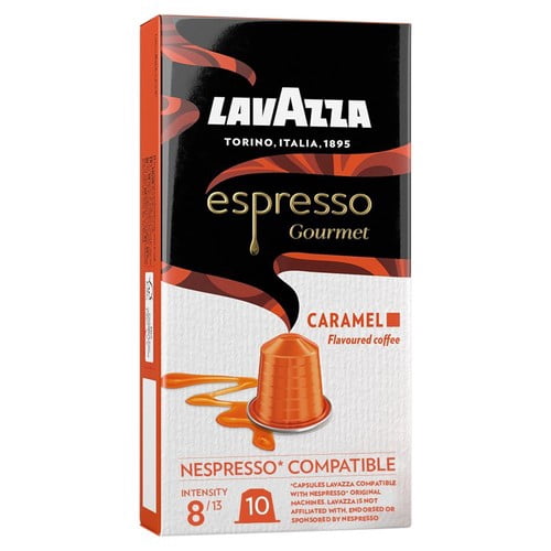 Lavazza Caramel Gourmet Nespresso Compatible Capsules, 10 pods per pack, British Import (Pack of 3)