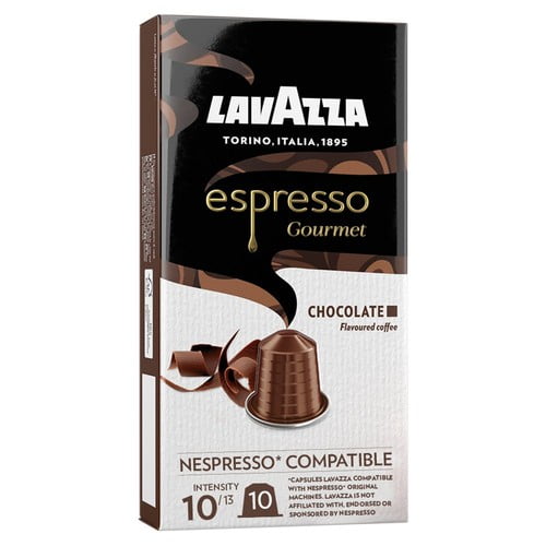Lavazza Chocolate Gourmet Nespresso Compatible Capsules, 10 pods per pack, British Import (Pack of 3)