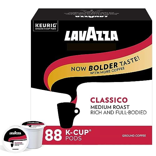 Lavazza Classico Single-Serve Coffee K-Cups for Keurig Brewer, Medium Roast, 88 capsules Value Pack, 1