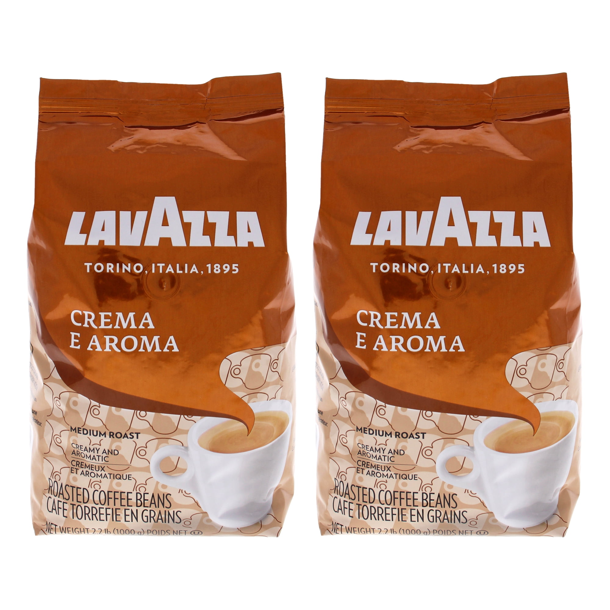 Lavazza Crema e Aroma Roast Whole Bean Coffee - Pack of 2 , 35.2 oz Coffee