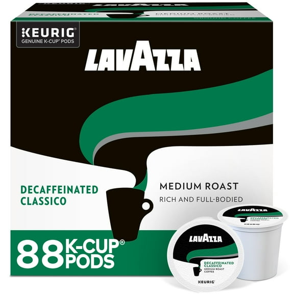 Lavazza Decaf Classico Coffee, Keurig Single-Serve K-Cup Pods, 88 Count (4 Packs Of 22).