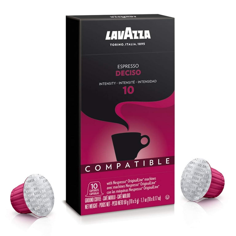 Lavazza Deciso Espresso Dark Roast Capsules Compatible With Nespresso  Original* Machines (Pack Of 100)
