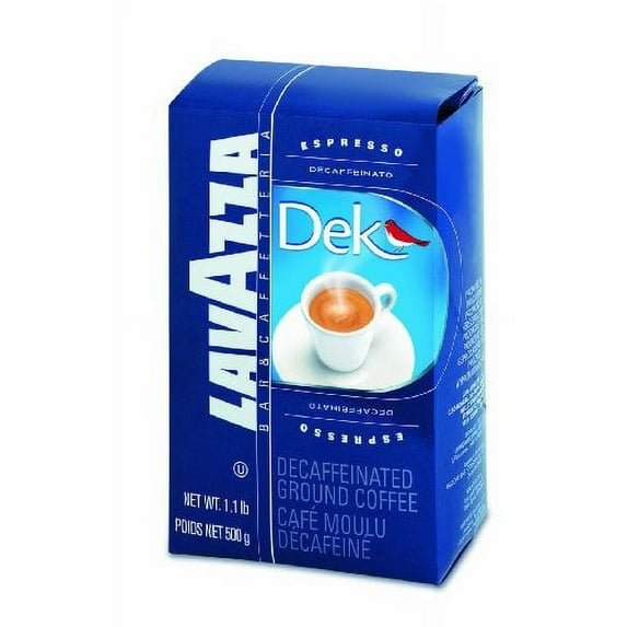 Lavazza Dek Ground Coffee Blend, Decaffeinated Dark Espresso Roast, 8.8Ounce Bags Pack of 2