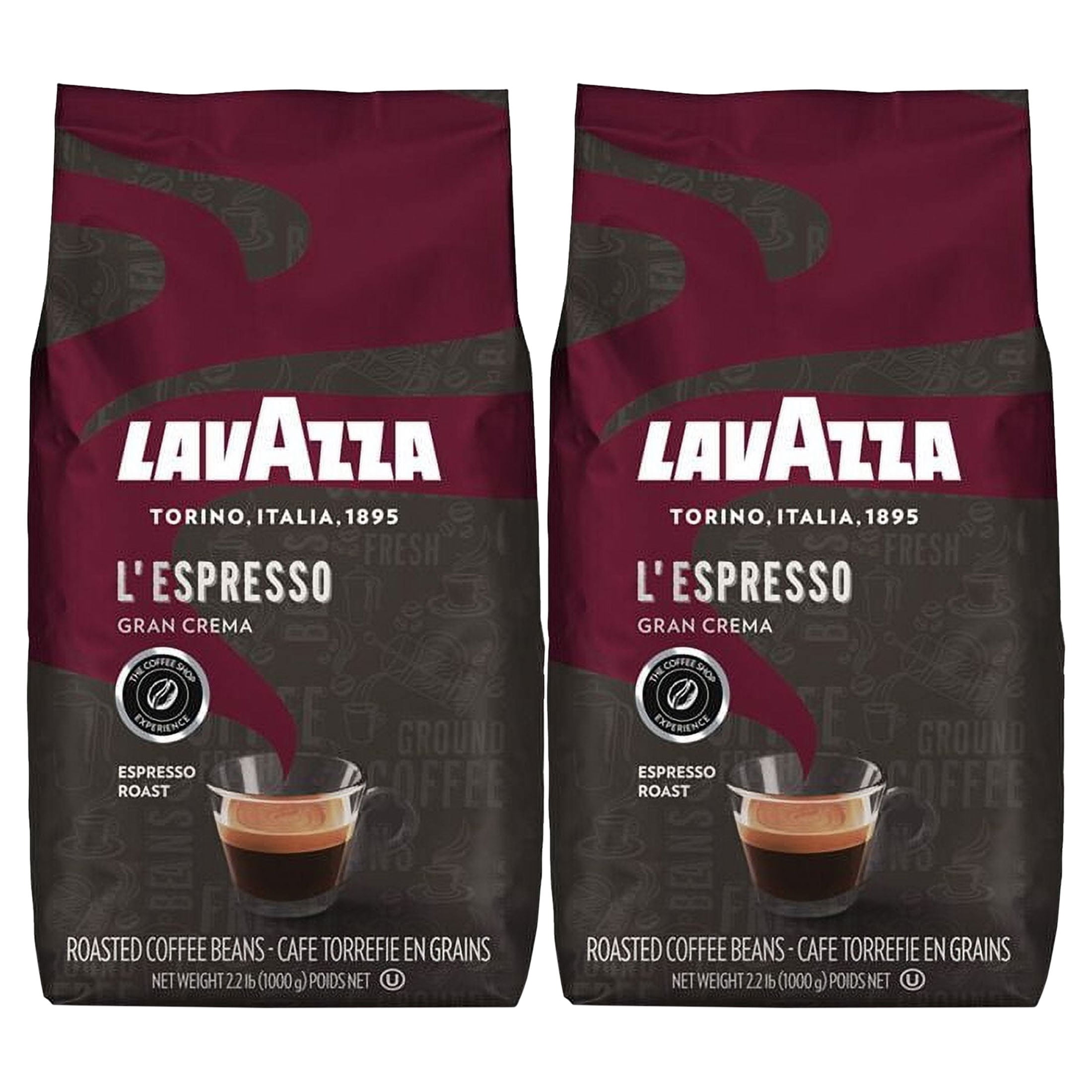 Grains de café Lavazza Super Crema - 6 x 1 kg