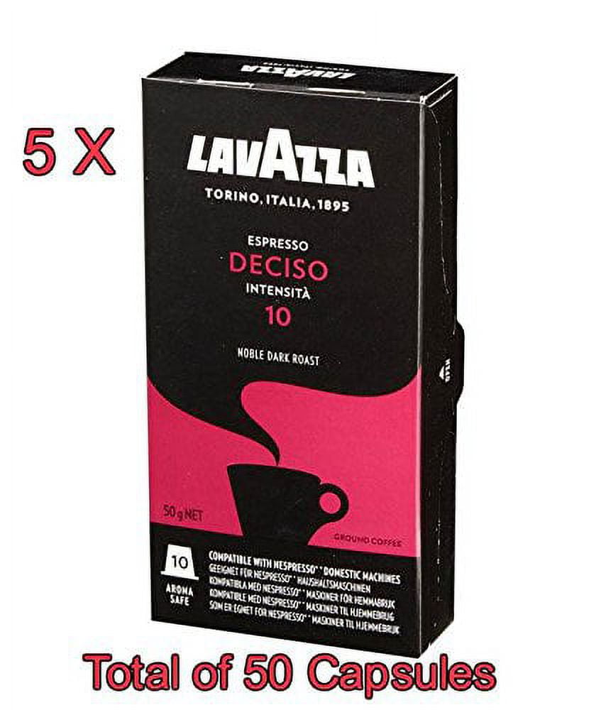  Lavazza Espresso Capsules Compatible with Nespresso Original  Machines - All Variations for a Total of 50 Capsules (All 5 Flavors - Total  of 50 Capsules) : Everything Else