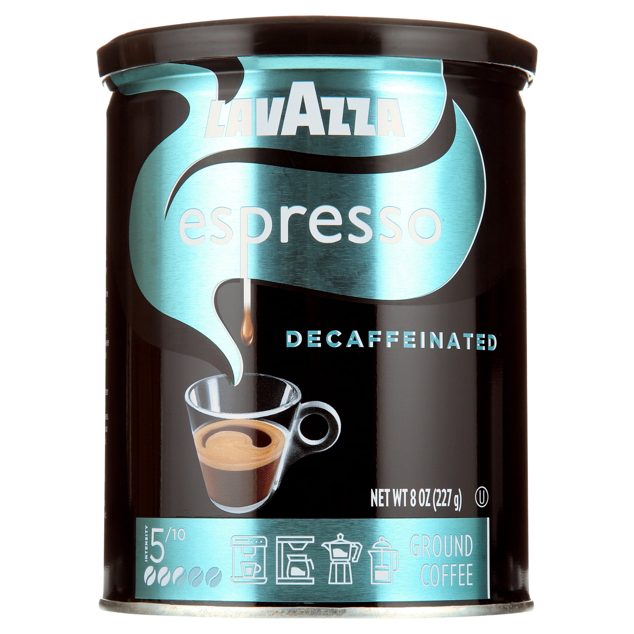 Lavazza Decaf Medium Roast Espresso Ground Coffee, 100% Arabica, 8