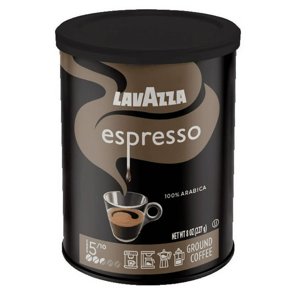 Lavazza Espresso Ground Coffee, Medium Roast, 100% Arabica, 8 oz Tin