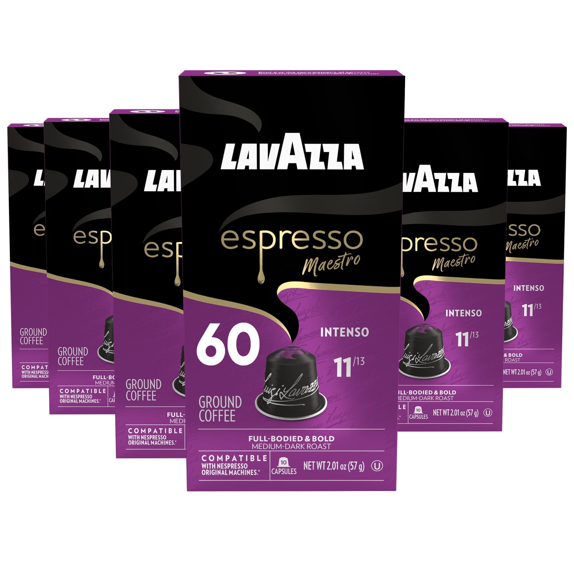 Lavazza Espresso Intenso Medium-Dark Roast Aluminum Capsules