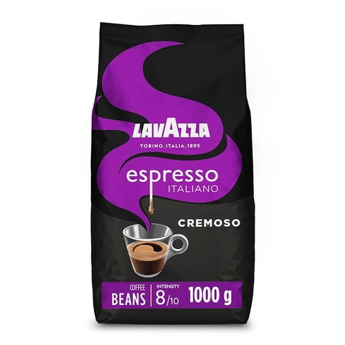 Lavazza Espresso Italiano Cremoso Coffee Beans 1kg, British Import (Pack of 2)