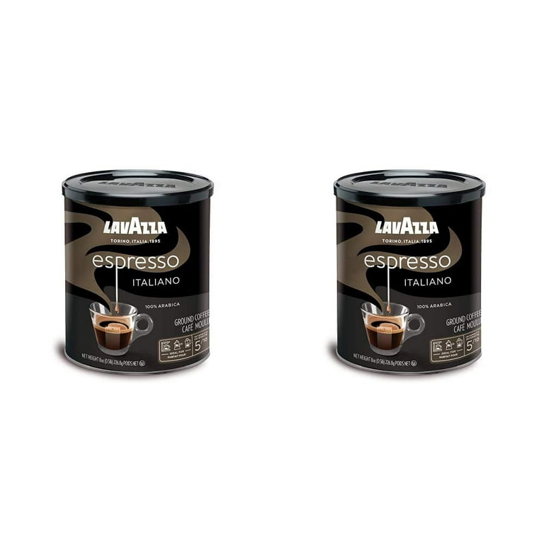  Lavazza Espresso Ground Coffee Blend, Medium Roast, 8-Oz Cans,  Pack of 4 (Packaging May Vary) Authentic Italian, Blended And Roasted in  Italy, Value Pack, Non-GMO, 100% Arabica, Rich-bodied : Everything