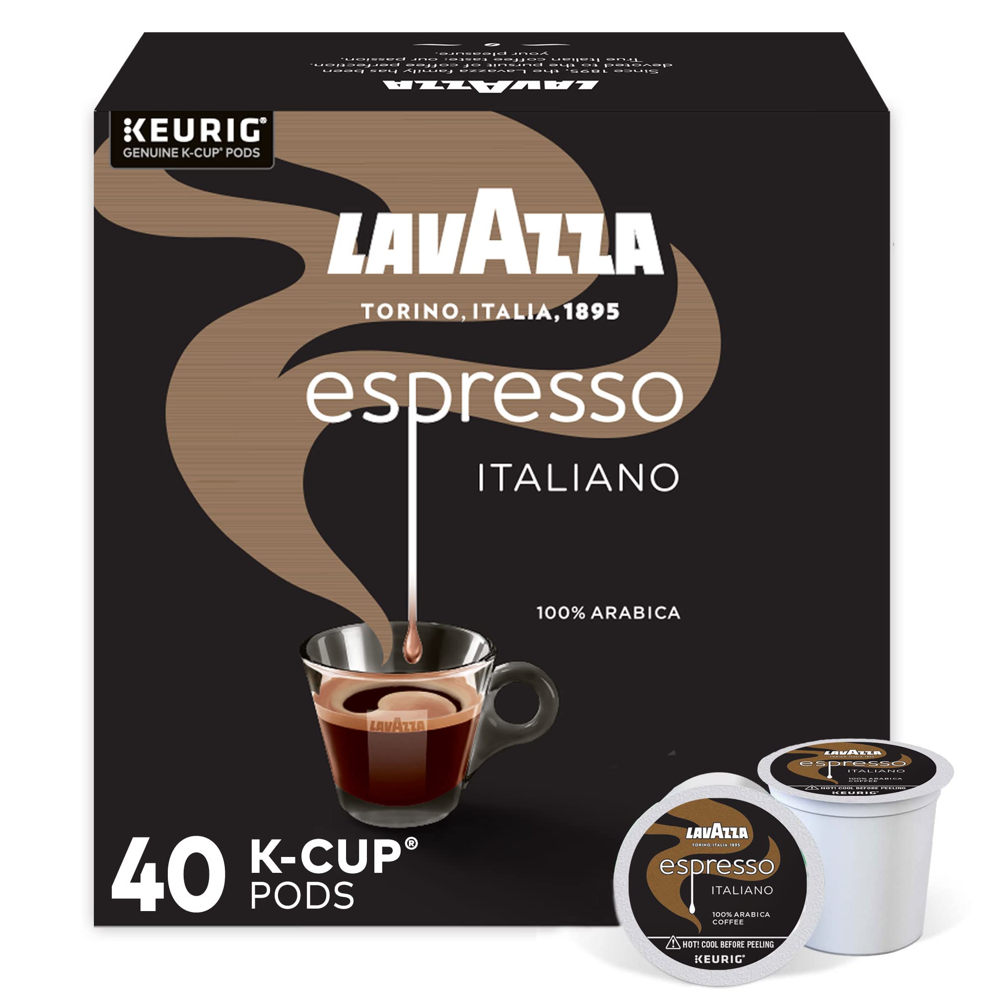 Lavazza Espresso Italiano Single Serve Coffee K Cup Pods For Keurig Brewer 40 Count 100 Arabica Medium Roast With Intense Aromatic Flavor Walmart