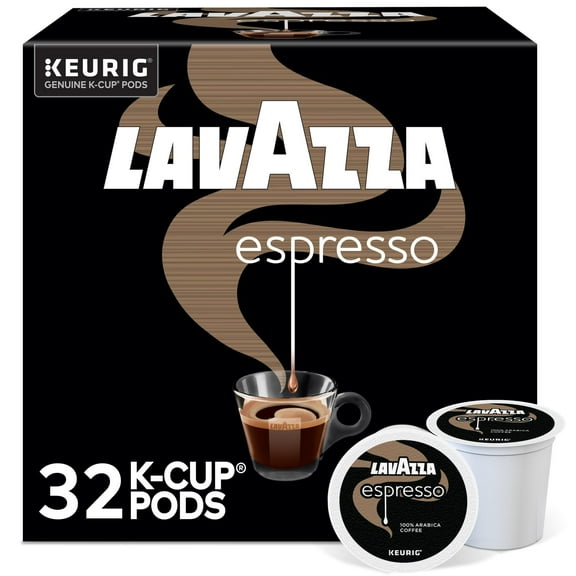 Lavazza Espresso, Single-Serve Keurig K-Cup Pods, Medium Roast Coffee, 32-Count Box
