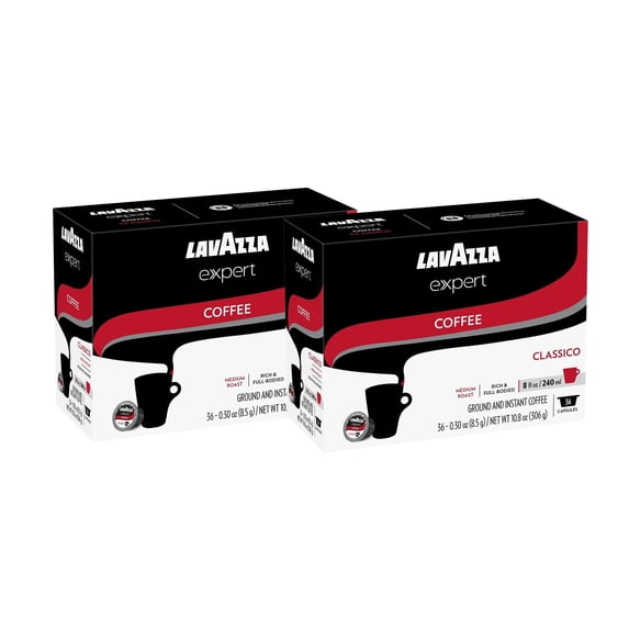 Lavazza Expert Classico Coffee Capsules, Medium Roast, Arabica and Robusta Blend, Compatible with Lavazza Classy Plus Machine (72 Capsules)
