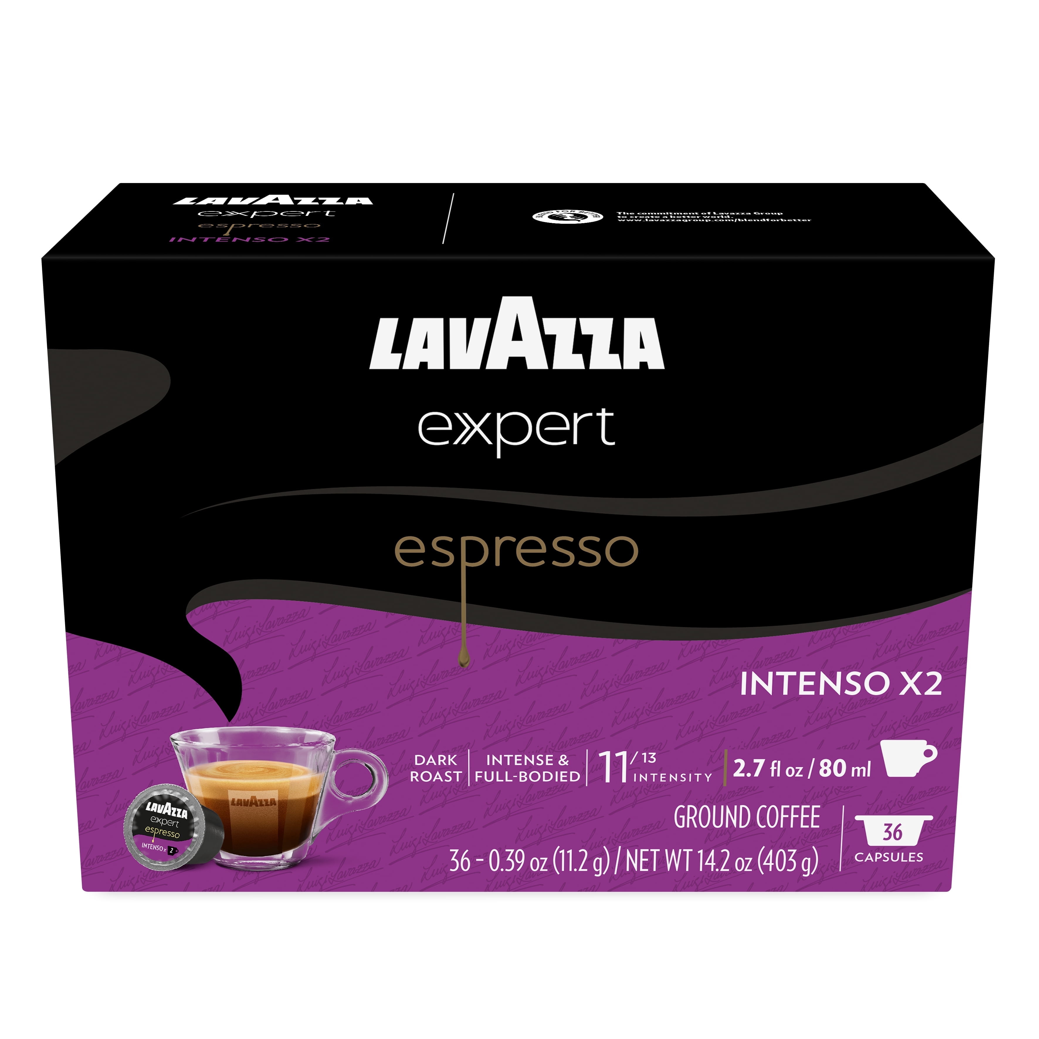 Lavazza Expert Espresso Intenso Double Shot Capsules, 36ct