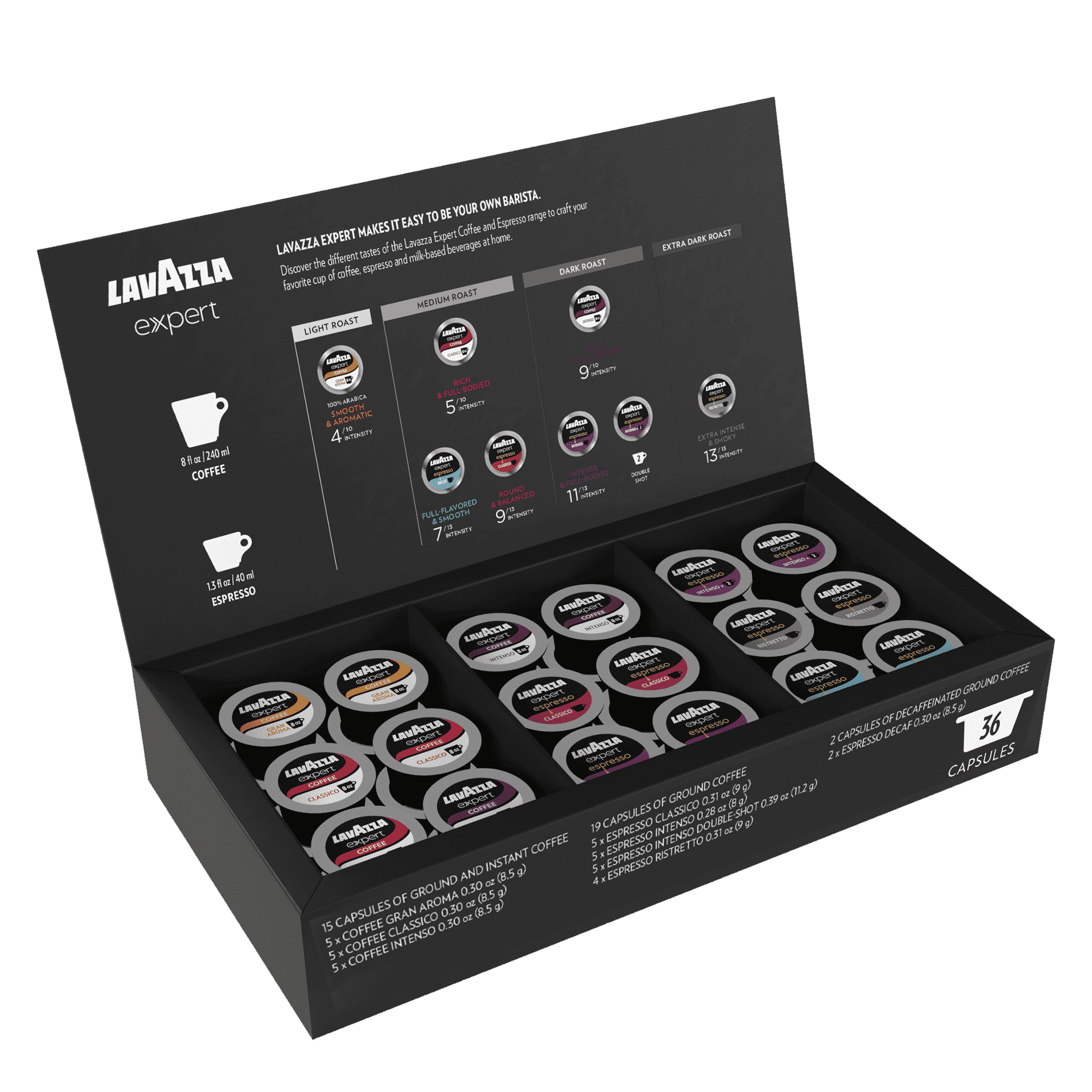 Lavazza Variety Pack Coffee Capsules Compatible with Lavazza