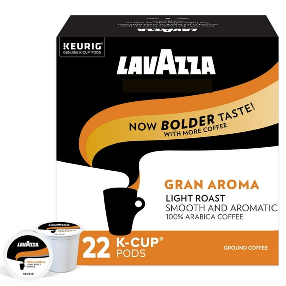 Lavazza Gran Aroma Single-Serve Coffee K-Cup� Pods for Keurig� Brewer, 22 Count, Balanced light roast with floral aroma and notes of citrus, 100% Arabica